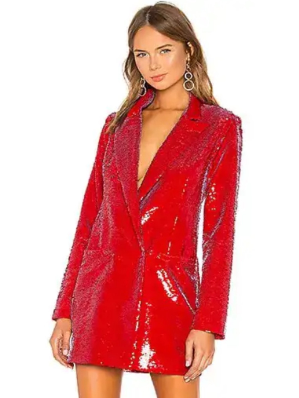 Red Sequin Gorgeous Blazer Dress size Medium